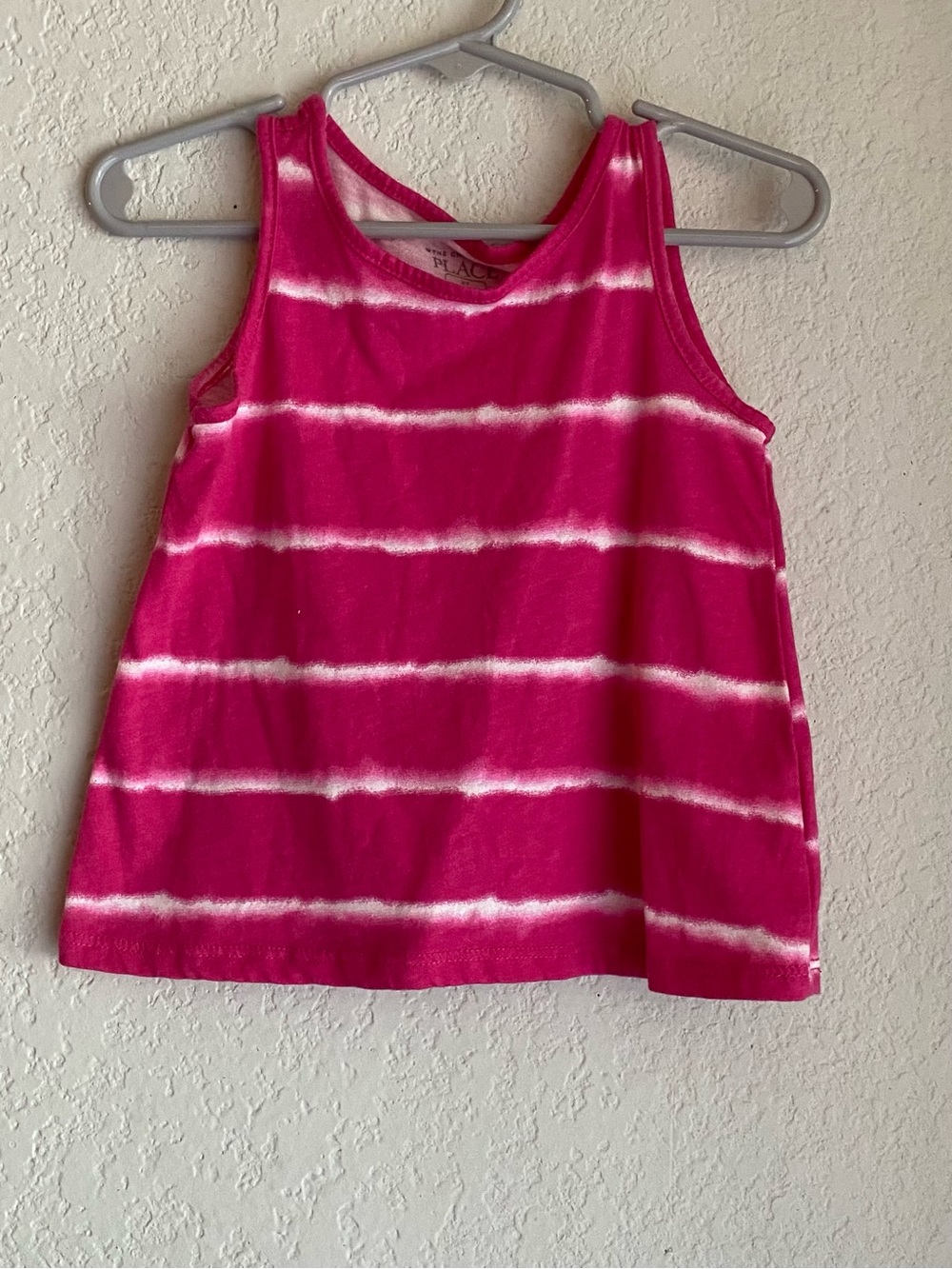 The Children's Place Pink and White Striped Tank Top
